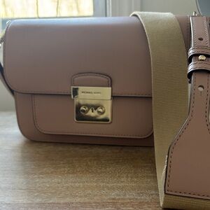 Michael Kors Blush Crossbody Bag with Gold Accents